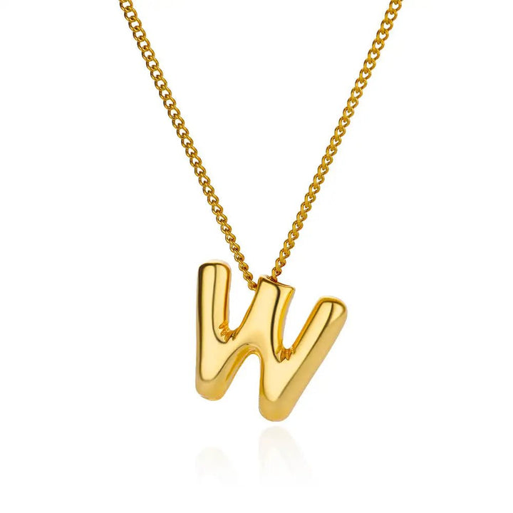 Charm Alphabetica Stainless Steel Necklace